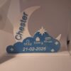 Gepersonaliseerd naambord met gegevens 3D-geprint geboortebord met persoonlijke geboortegegevens