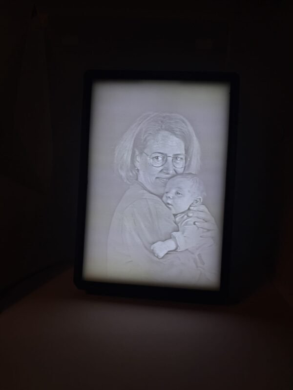 Gepersonaliseerde 3D fotolamp met eigen foto van Customiz3D