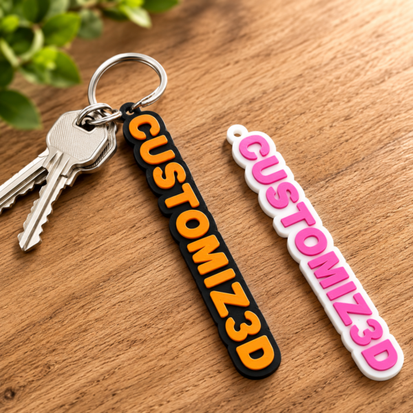 Gepersonaliseerde 3D naamsleutelhanger Gepersonaliseerde naamsleutelhanger met naam