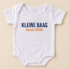 Gepersonaliseerde babyromper met eigen tekst Babyromper met eigen tekst in twee kleuren